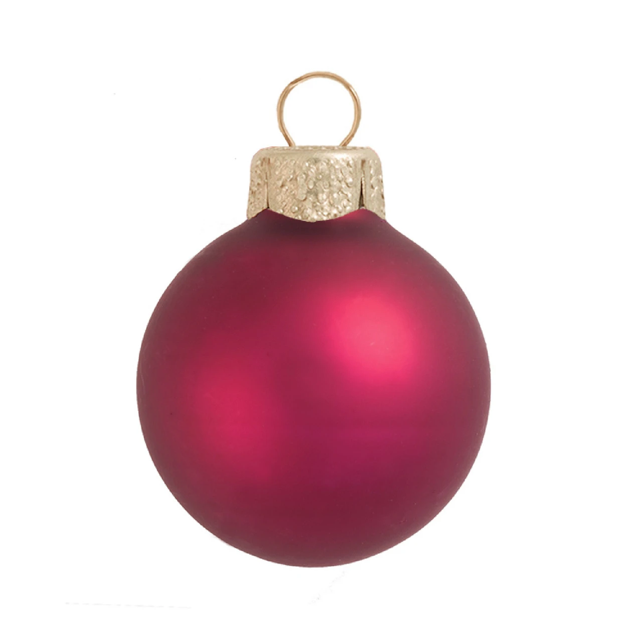 Matte Soft Berry Glass Ball Christmas Ornament 7" (180mm) 3 Matte Soft Berry Glass Ball Christmas Ornament 7" (180mm)