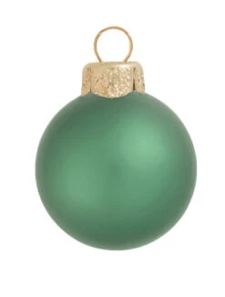 6ct Soft Green Matte Glass Christmas Ball Ornaments 4" (100mm)