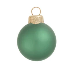 Matte Soft Green Glass Ball Christmas Ornament 7" (180mm)