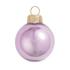 Pearl Soft Lavender Purple Glass Ball Christmas Ornament 7" (180mm)