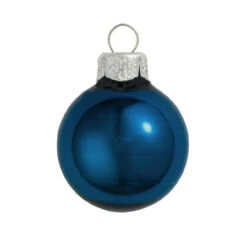 4ct Shiny Midnight Blue Glass Ball Christmas Ornaments 4.75" (120mm)
