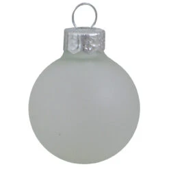 4ct Clear Frosted Glass Christmas Ball Ornaments 4.75" (120mm)