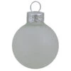 Clear White Matte Finish Glass Ball Christmas Ornament 7" (180mm) -Optimal Christmas Shop dwhi 28698 24271.1667684751