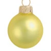 28ct Soft Yellow Matte Glass Christmas Ball Ornaments 2" (50mm) -Optimal Christmas Shop dwhi 28702 87578.1667684685