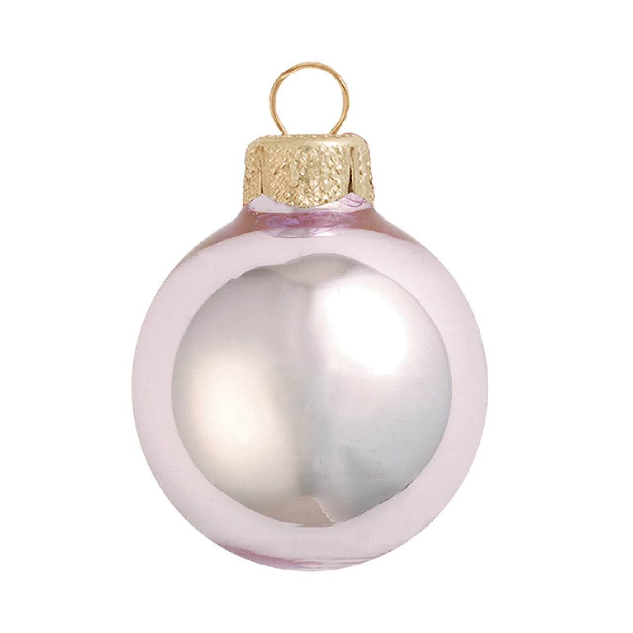 Shiny Baby Pink Glass Ball Christmas Ornament 7" (180mm) 3 Shiny Baby Pink Glass Ball Christmas Ornament 7" (180mm)