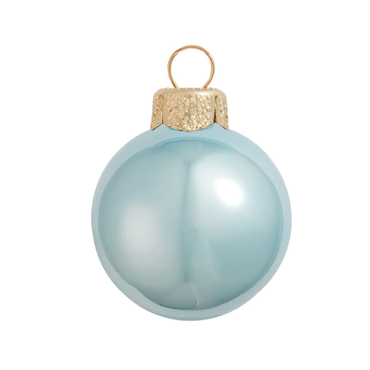 6ct Pearl Sky Blue Glass Ball Christmas Ornaments 4" (100mm) 3 6ct Pearl Sky Blue Glass Ball Christmas Ornaments 4" (100mm)