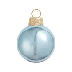 12ct Shiny Sky Blue Glass Ball Christmas Ornaments 2.75" (70mm)