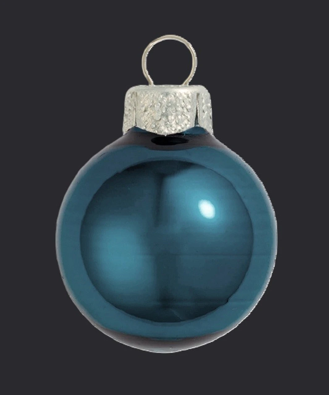 2ct Marine Blue Glass Shiny Christmas Ball Ornaments 6" (150mm) 4 2ct Marine Blue Glass Shiny Christmas Ball Ornaments 6" (150mm) - Image 2