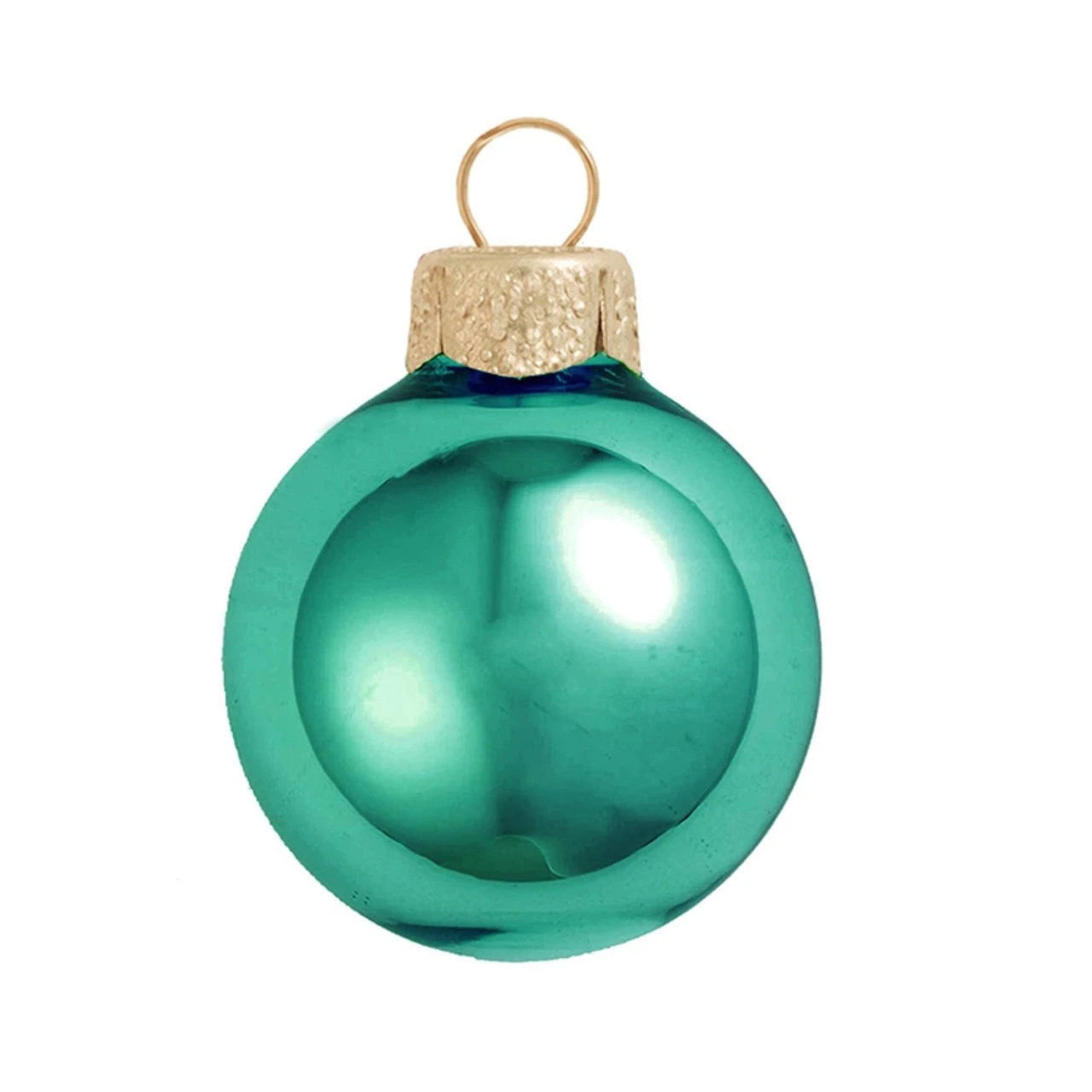 40ct Turquoise Green Shiny Glass Christmas Ball Ornaments 1.5" (40mm) 3 40ct Turquoise Green Shiny Glass Christmas Ball Ornaments 1.5" (40mm)
