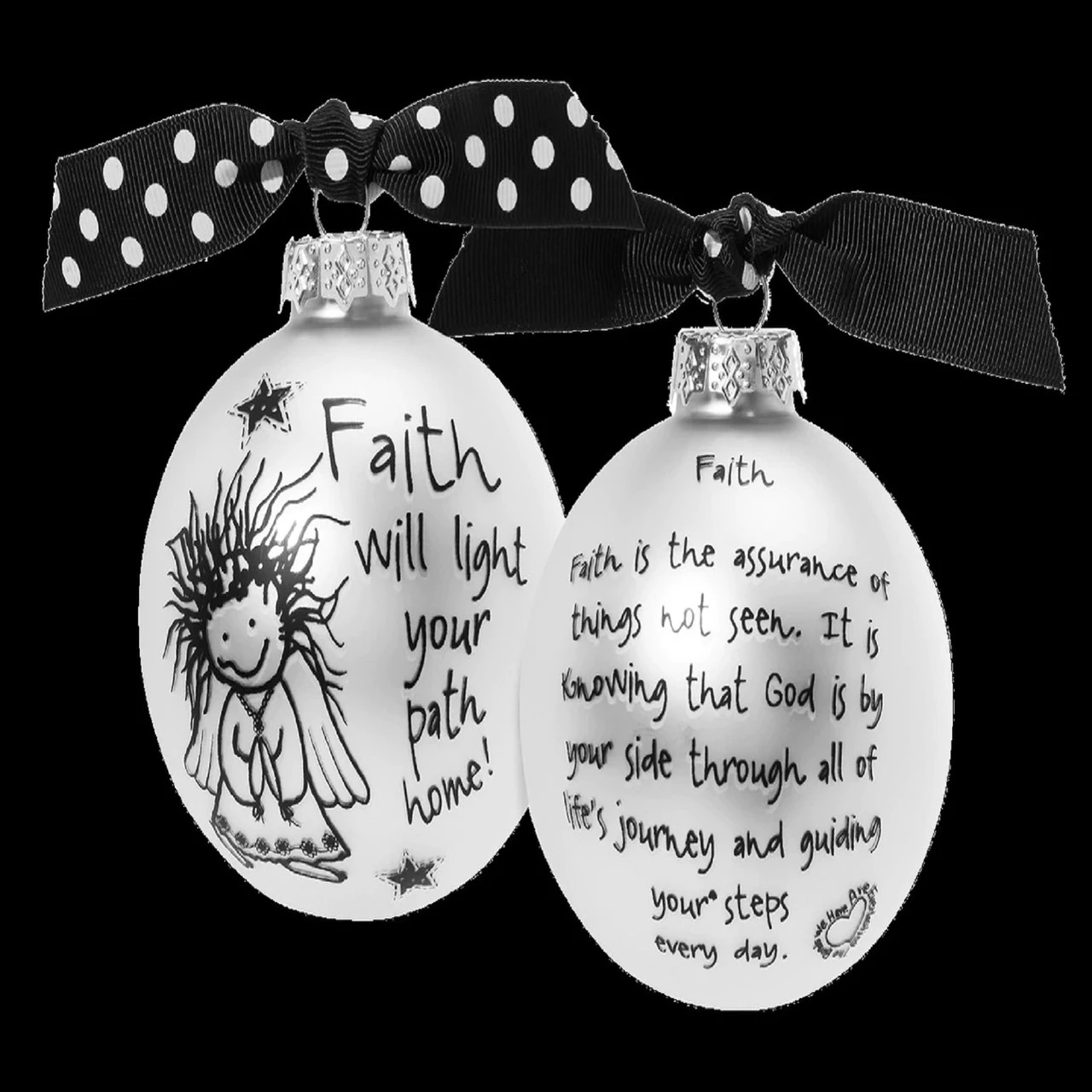 "Faith Will Light Your Path" Marci Glass Christmas Ball Ornament 2.75" (70mm) 5 "Faith Will Light Your Path" Marci Glass Christmas Ball Ornament 2.75" (70mm) - Image 3