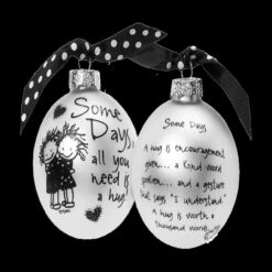 "Some Days You Need Is A Hug" Marci Glass Christmas Ball Ornament 2.75" (70mm) 7 "Some Days You Need Is A Hug" Marci Glass Christmas Ball Ornament 2.75" (70mm) -Optimal Christmas Shop dwhi 40054 78226.1687381594