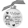 4" Black And White Christmas Ball Ornament With Mother's Love Print 1 4" Black And White Christmas Ball Ornament With Mother's Love Print -Optimal Christmas Shop dwhi 40059 1 16814.1667667415