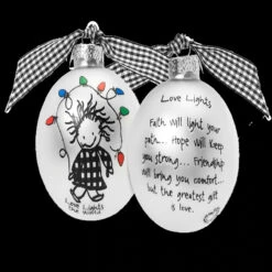 "Love Lights The World" Marci Glass Christmas Ball Ornament 2.75" (70mm) -Optimal Christmas Shop dwhi 50050 77294.1687382116