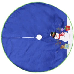 48" Blue And White Snowman With Gifts Christmas Tree Skirt 7 48" Blue And White Snowman With Gifts Christmas Tree Skirt -Optimal Christmas Shop dyno 2486054 2 3 83783.1667575959