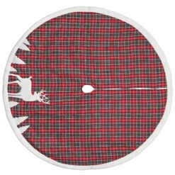 48" Red And Black Plaid Reindeer Christmas Tree Skirt -Optimal Christmas Shop dyno 2486340 1 002 71876.1667575918