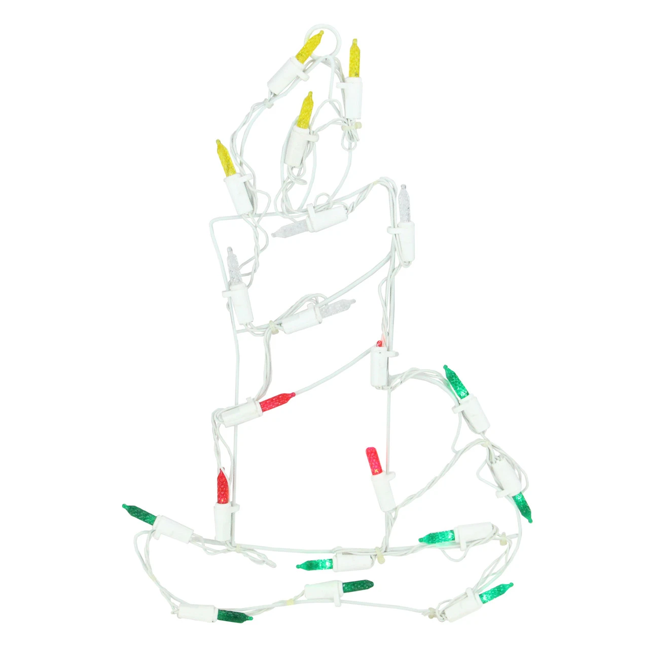 12" Lighted White Battery Operated LED Candle Christmas Window Silhouette Decoration 4 12" Lighted White Battery Operated LED Candle Christmas Window Silhouette Decoration - Image 2