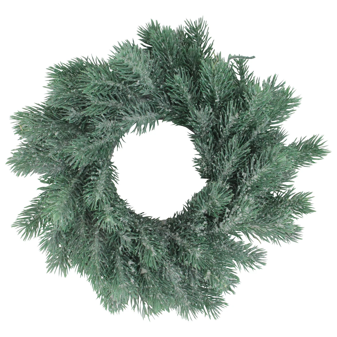Traditional Frosted Green Pine Decorative Christmas Wreath - 12-Inch, Unlit 3 Traditional Frosted Green Pine Decorative Christmas Wreath - 12-Inch, Unlit