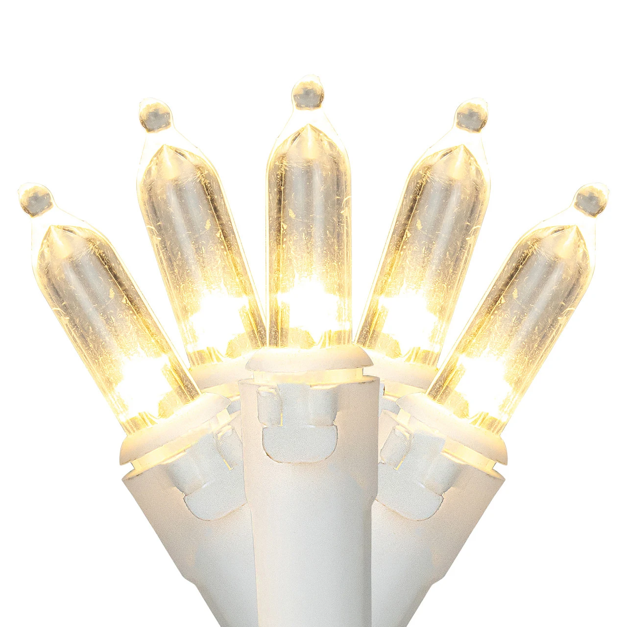 100-Count Warm White LED Mini Christmas Lights - 33ft, White Wire 3 100-Count Warm White LED Mini Christmas Lights - 33ft, White Wire