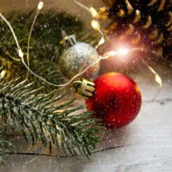 100 Warm White LED Micro Fairy Lights - 16.25 Ft Copper Wire -Optimal Christmas Shop fairylights ballornament 94348.1671319094