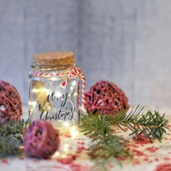 100 Warm White LED Micro Fairy Lights - 16.25 Ft Copper Wire -Optimal Christmas Shop fairylights jar lifestyle 11065.1671319095