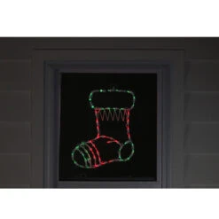 18" Red And Green Lighted Stocking Silhouette Window Christmas Decoration -Optimal Christmas Shop fch6f3urioa3sjbj0jgvofuw4mhba9cb 35002.1667655865