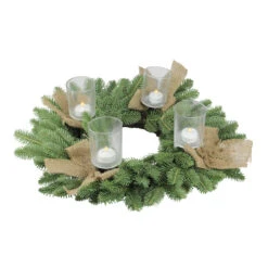 Green And Brown Pine Artificial Christmas Wreath With Candle Holder - 21-Inch, Unlit -Optimal Christmas Shop focizz7w39wppewcw9mcsmjhffyuhhle 43686.1667663040
