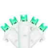 50-Count Green LED Wide Angle Christmas Lights, 16.25 Ft White Wire