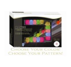 Set Of 15 Multi Function C9 LED Christmas Lights Select A Color 17 Ft- Green Wire