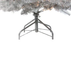 4.5' Pre-Lit Silver Metallic Tinsel Artificial Christmas Tree - Clear Lights -Optimal Christmas Shop fy6xydltdel1cz1wyyrwwpjxg4avmtky 81015.1684855729
