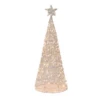 60" Winter Frost Pre-Lit LED Gold Twinkling 3-D Sculpture Christmas Tree Yard Art -Optimal Christmas Shop gfhjkl 33549.1687966504