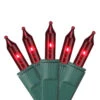 50-Count Red Perm-O-Snap Mini Christmas Light Set, 24.75 Ft Green Wire -Optimal Christmas Shop gki 100027985 1 54141.1667662761