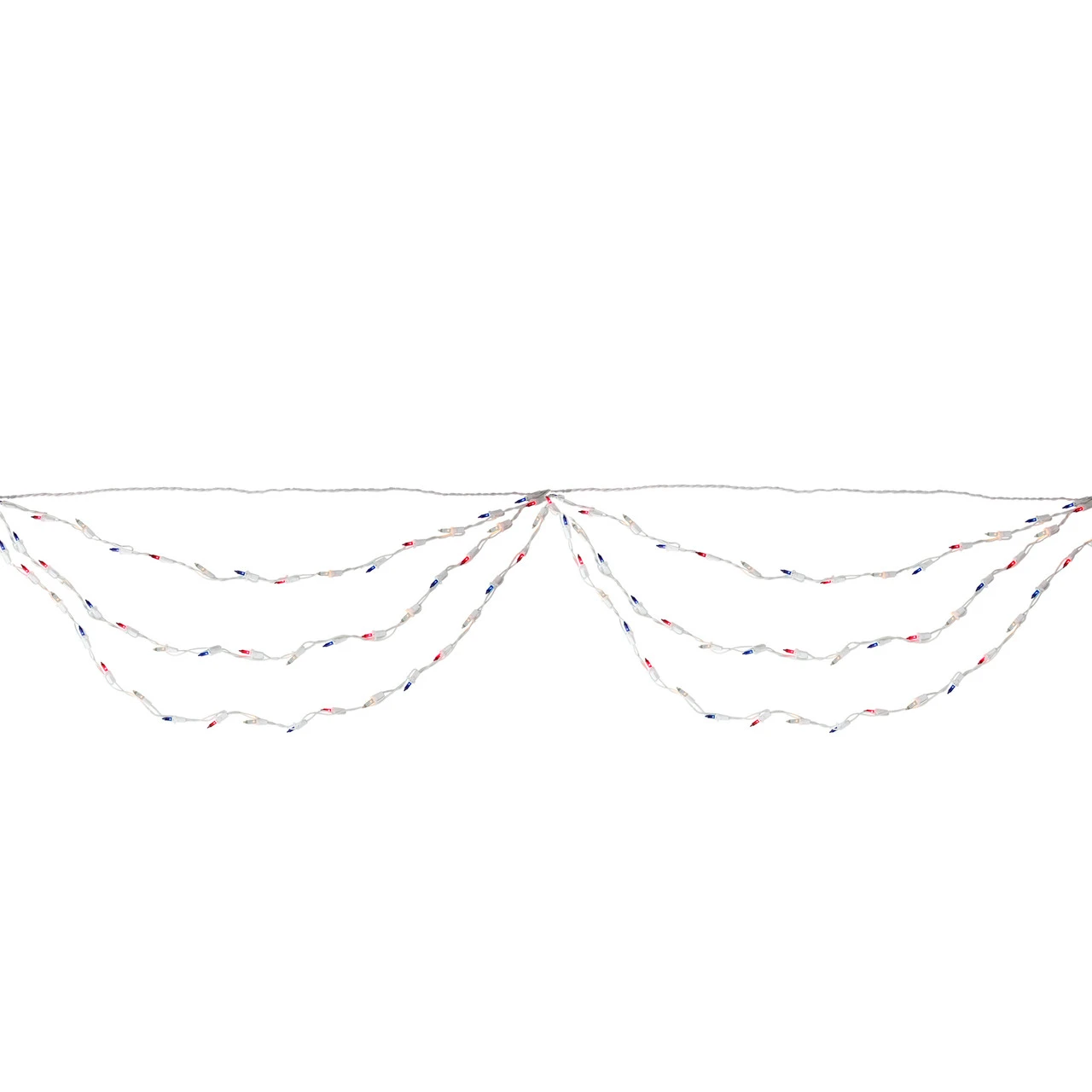 100-Count Red And Blue 4th Of July Mini Swag Light Set, 6ft White Wire 4 100-Count Red And Blue 4th Of July Mini Swag Light Set, 6ft White Wire - Image 2