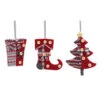 12 Red And Gray Knit-Look Gift Box, Stocking And Tree Christmas Ornaments 4.75" -Optimal Christmas Shop go7hbcvrl5rdsq4swj9tcndelcdvneyc 92459.1667536056