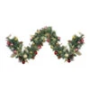 9' X 16" Artificial Pine With Cranberries, Ornaments, And Pine Cones Christmas Garland – Unlit