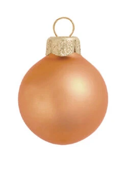 40ct Burnt Orange Matte Glass Christmas Ball Ornaments 1.5" (40mm)