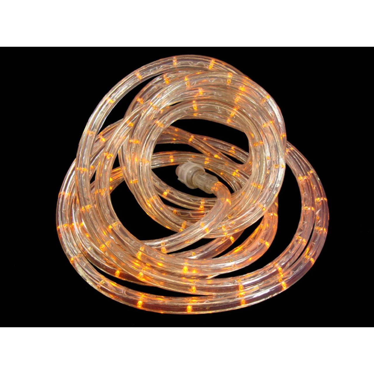 18' Orange Sunrise LED Christmas Rope Lights - Warm Clear Lights 3 18' Orange Sunrise LED Christmas Rope Lights - Warm Clear Lights
