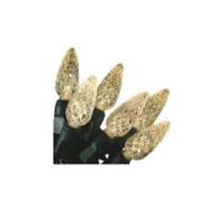 70 Warm White LED Faceted C6 Twinkling Christmas Lights - 23.5 Ft Green Wire -Optimal Christmas Shop hofert202870 32t 03 34855.1667578370
