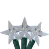 25 Silver LED M5 Star Christmas Lights - 8 Ft Green Wire -Optimal Christmas Shop hofert 1727 02 44613.1667578098