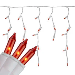 Set Of 100 Amber Orange Everglow Icicle Christmas Lights - White Wire 8 Set Of 100 Amber Orange Everglow Icicle Christmas Lights - White Wire -Optimal Christmas Shop hofert 1762 26 4 15850.1667664453