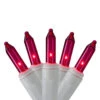 100-Count Pink Mini Icicle Christmas Lights, 4.6ft White Wire -Optimal Christmas Shop hofert 1762 27 31621.1667663998