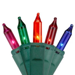 300-Count Multi-Color Mini Christmas Light Garland Set, 9ft Green Wire -Optimal Christmas Shop hofert 2648 3 65476.1667576938