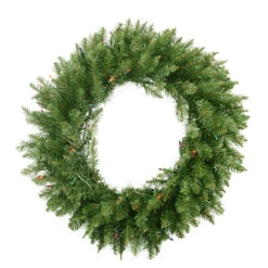 Pre-Lit Northern Pine Artificial Christmas Wreath - 36-Inch, Multi-Color Lights