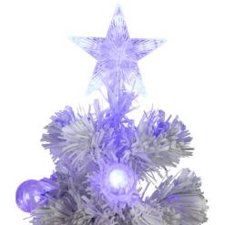 4' Pre-Lit Medium White Iridescent Fiber Optic Artificial Christmas Tree, Blue LED Lights -Optimal Christmas Shop ilssdu7jzthipatpxe9wlgffc3e7fedo 36473.1683034149