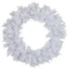 White And Silver Mixed Pine Artificial Christmas Wreath, 24-Inch, Unlit