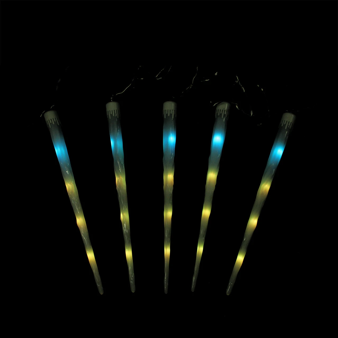 19.5" Vibrantly Colored Snowfall Christmas Light Tubes 4 19.5" Vibrantly Colored Snowfall Christmas Light Tubes - Image 2