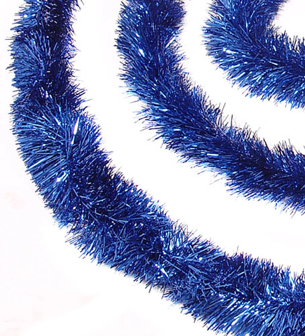 50' Shiny Lavish Blue Christmas And Hanukkah Foil Tinsel Garland - Unlit 3 50' Shiny Lavish Blue Christmas And Hanukkah Foil Tinsel Garland - Unlit