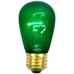 Pack Of 25 Incandescent S14 Green St Patrick's Day Replacement Bulbs