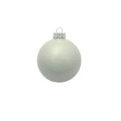 8ct Polar White Pearl Glass Christmas Ball Ornaments 3.25" (82mm)