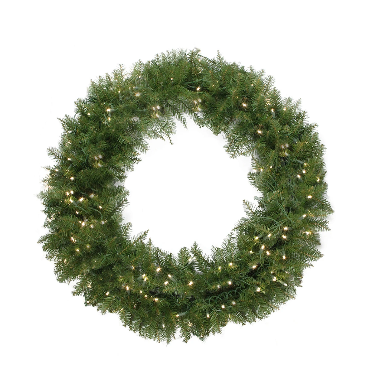 Pre-Lit Northern Pine Artificial Christmas Wreath, 24-Inch Warm White LED Lights 3 Pre-Lit Northern Pine Artificial Christmas Wreath, 24-Inch Warm White LED Lights