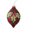Red And Green Geometric Plaid Mistletoe Finial Glass Christmas Ornament 4.75" (120mm) -Optimal Christmas Shop k4hverutt7u4gf4sslt5ywgbw4pmpesq 76628.1667575976